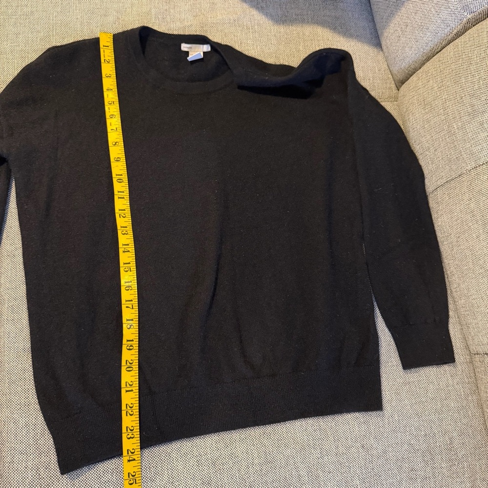 H&M CASHMERE Classic Crewneck Sweater, Black | Sz LG - Picture 5 of 5